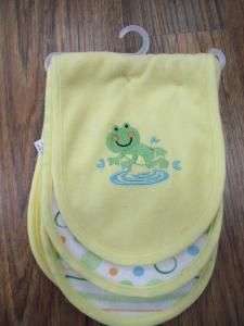 Quality embroidered burp cloths,3 pack baby feeding double layered burp cloth wholesale