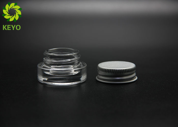 Cosmetic Eyecream Glass Jar 3g Thick Bottom Glass Jar With Single Layer Aluminium Lid
