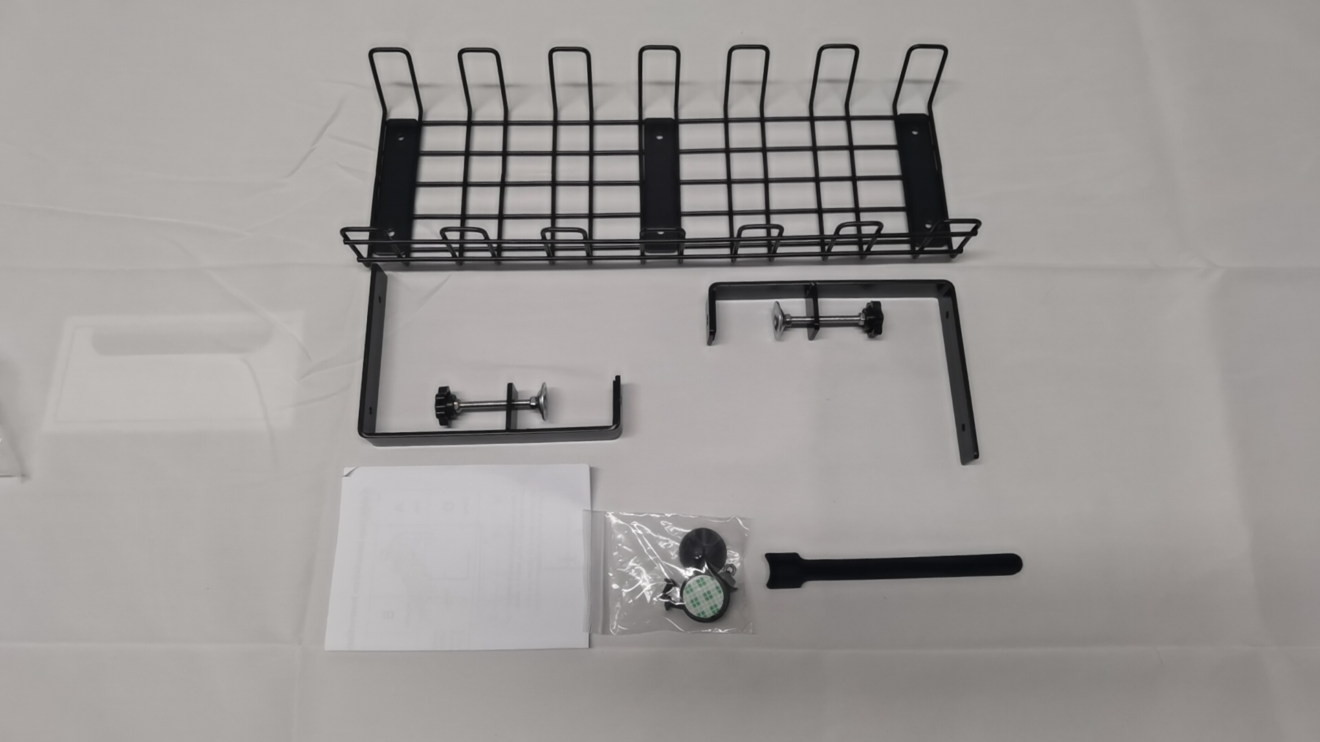 Organize Cords and Wires on Desk with Multifunctional Rectangle Cable Management Tray