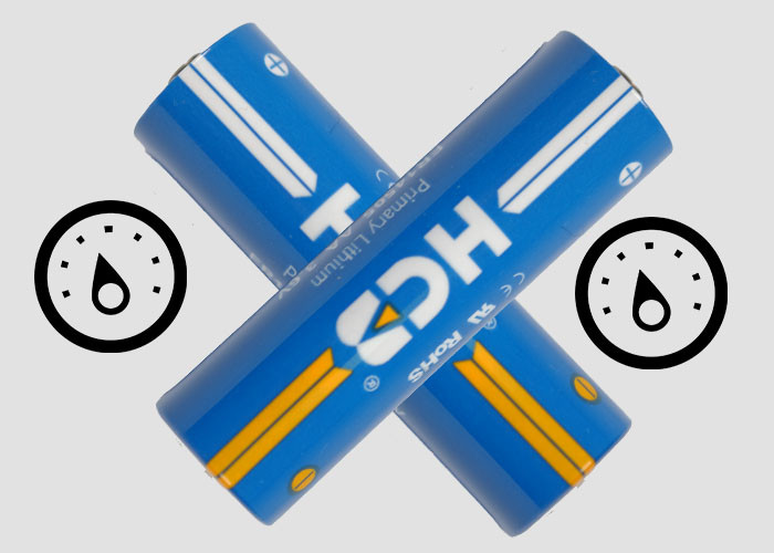 Li-SOCl2 High Voltage Battery 1000mAh ER10450 Water proof long shelf life low passivation effect