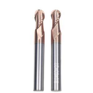 Quality 8mm Dia R4*8*16*8*60 2Flutes TiAISiN Carbide Ball Nose End Mill For Carbon Steel Alloy Steel Cast Iron wholesale