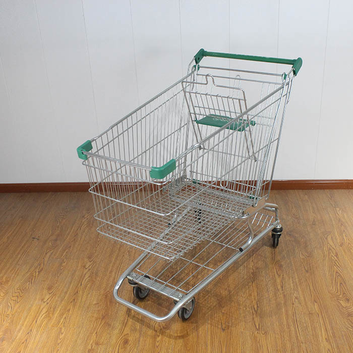 210L Durable Rolling Trolley Hot Selling Metal Shopping Trolley