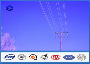 Quality 6M - 20M Power Line Electric Distribution metal power pole galvanized steel tube pole wholesale
