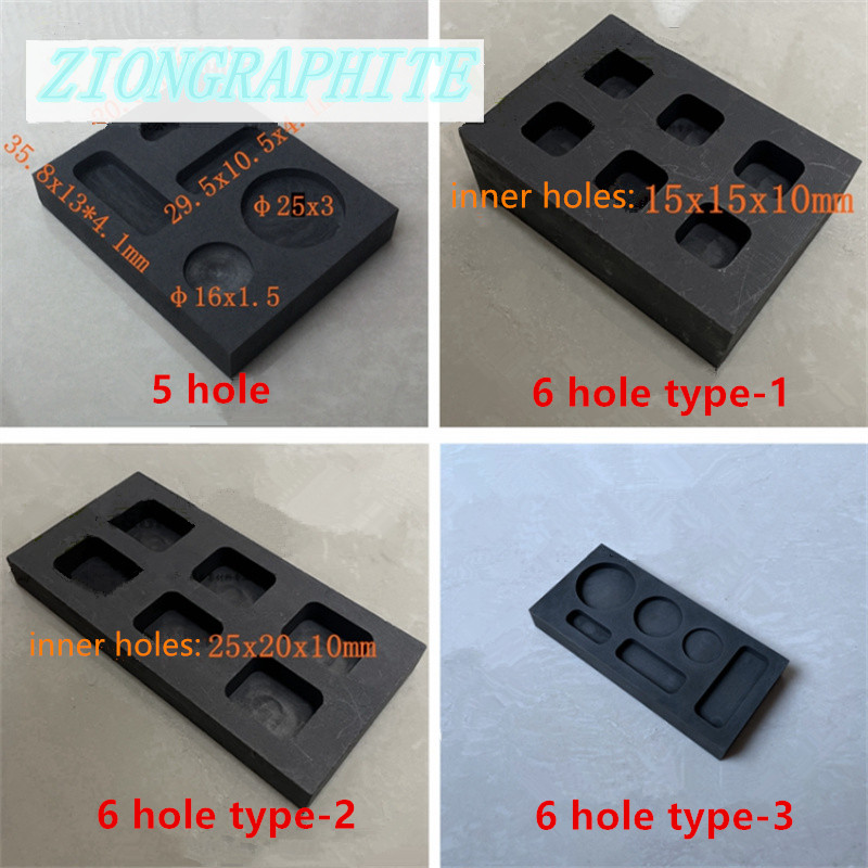 Long Service Time Black Graphite Tank Furnace Jewelry Casting Mold Crucible Melting Tool Ingot Mold