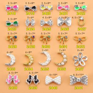 Quality Hot NEW Wholesale Alloy Jewelry 3D Nail Art Jewelry Nail rhinestones Sticker Supplier Number ML2418-2441 wholesale