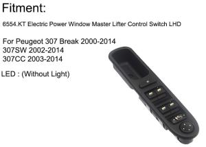 Quality Black Auto Power Window Switch New Peugeot 307 T63 Electrically Foldable Mirrors wholesale