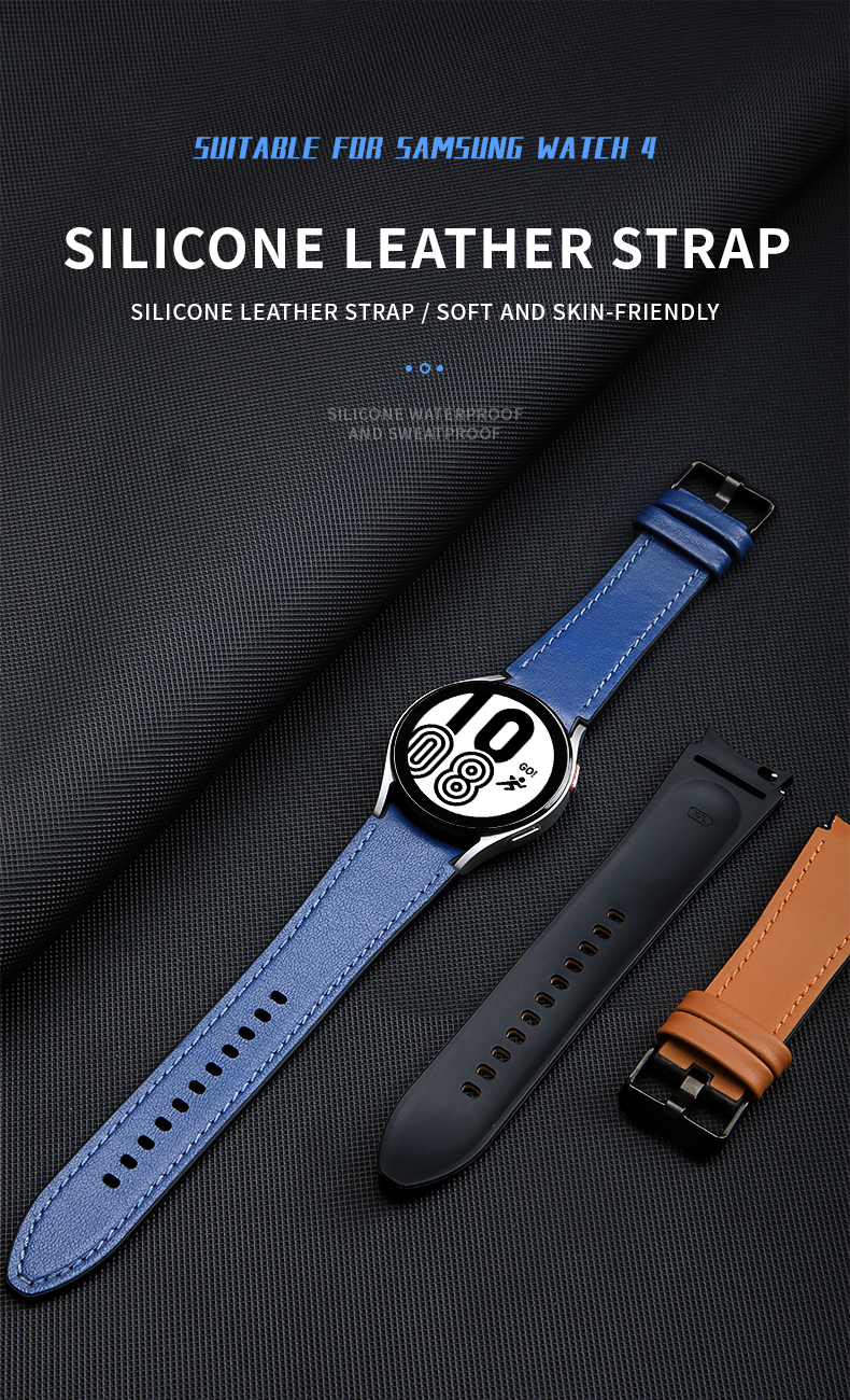 Silicone Leather Watch Bands Designer Smart for Samsung Galaxy Watch 4 100% QC Passed