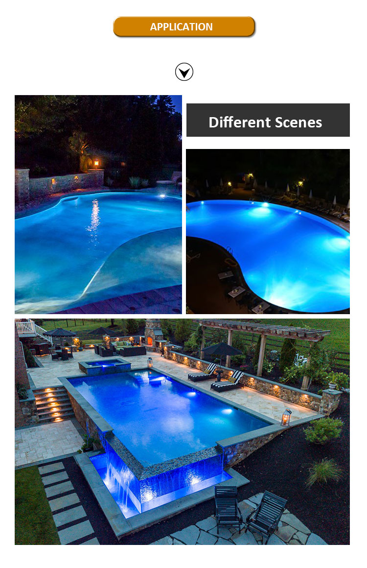 Color Underwater LED Swimming Pool Resin Filled IP68 35W AC12V Remote Control PAR56 White Light