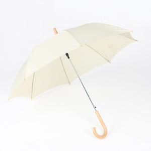Quality taupe import chromatic straight umbrella with wood handle wholesale