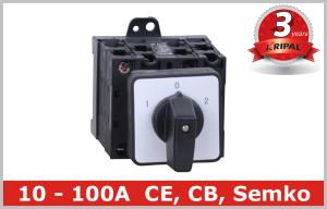 Quality Rear Installation 4 Pole Changeover Switch 25A 30A 40A , Black / Red wholesale