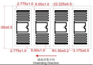 Quality Factory 44*19mm UHF rfid long rang tag rfid sticker uhf label tag , UHF RFID label , RFID UHF WET INLAY wholesale