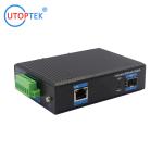UT11G-SFP 10/100/1000M 1SFP+1RJ45 unmanaged industrial media converter DIN Rail
