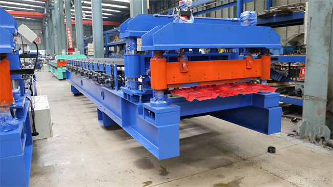 Stable Transmission Glazed Tile Forming Machine 8-12m/Min Forming Speed
