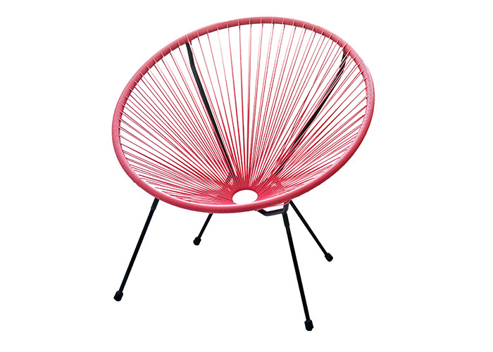 OEM ODM K.D. Metal Garden Rattan Chair All Weather Resistant For Courtyard