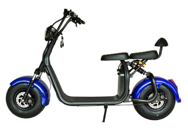 TM-TX-07 1000W Long Range Electric Scooter , Blue Electric Motorcycle Wheel