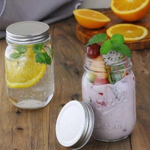 Quality 500ml Wide Mouth Glass Kitchen Canisters Sturdy Handle For Easy Carrying wholesale