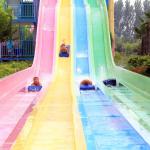 Family Friendly Rainbow Water Slide Aquatic Slide For Recreation Park