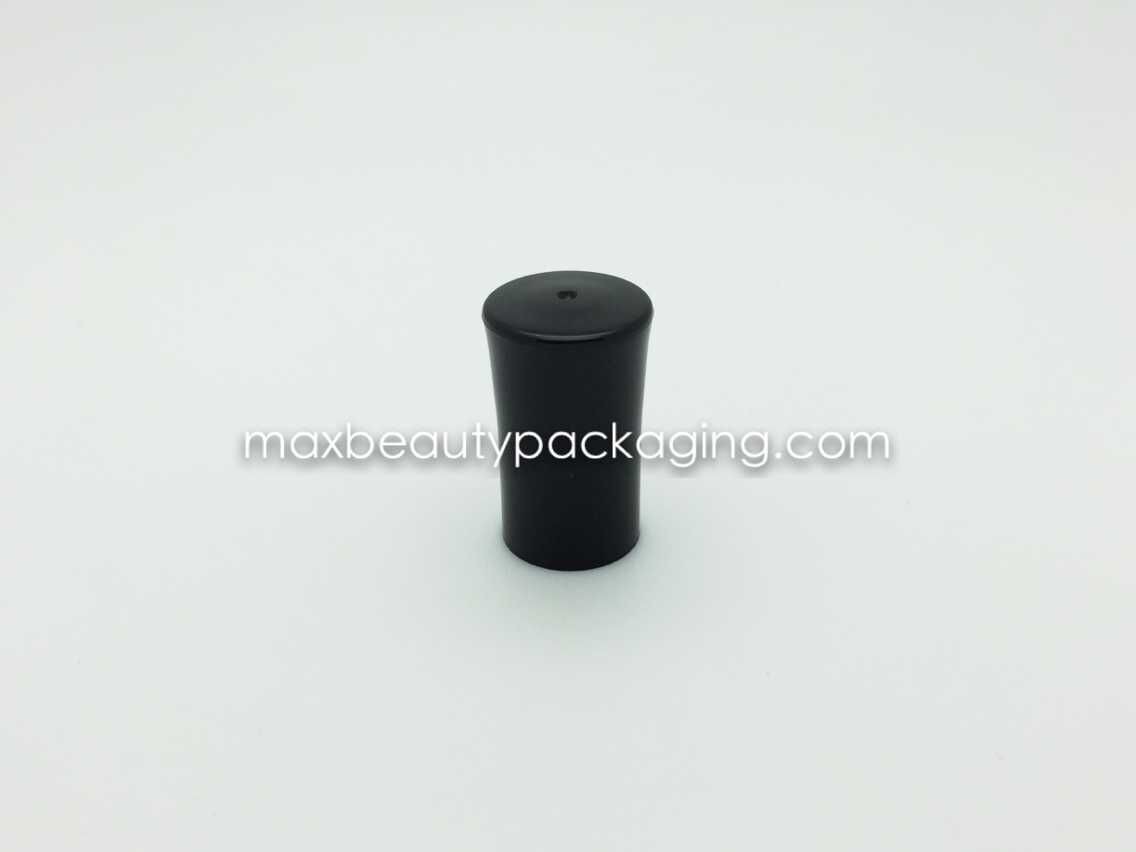 N1081 glossy black injection nail polish cap nail polish packaging uv coating finish available plastic cap flat brush