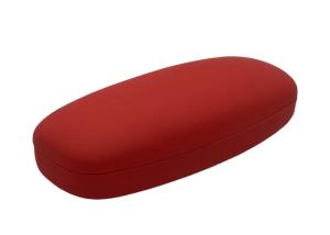 Quality Cute Ladies Clamshell Glasses Case , Red Leather Optical Glasses Case wholesale