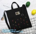 Eco-friendly durable handles Standard size cotton promotional tote shopping bag