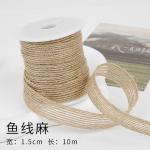 Christmas Brown Burlap Ribbon 5mm-45mm Wired Burlap Ribbon