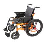 Portable Foldable Power Chair Durable Battery and Orange Frame Electric