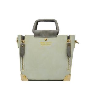 Quality 2016 new women's fashion spell color Korean Metal Boston handbag shoulder Messenger Bag wholesale