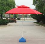 Folding Windproof Beach Umbrella Lightweight White Power Coated Wire Pole
