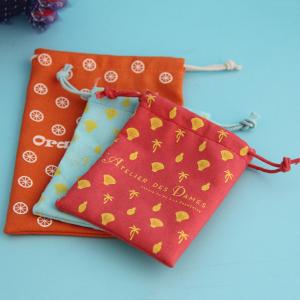 Quality Packaging Drawstring Bag Cotton Material Custom Design Hot Stamping Logo wholesale
