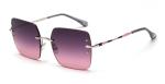 UV400 Gradient Rimless Sunglasses Fashion Rivets Square Polarized Sunglasses