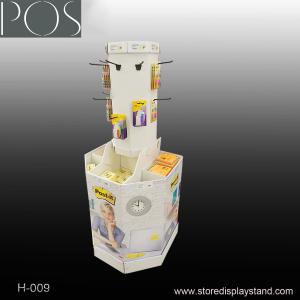 Quality six tiers floor display stand for textiles wholesale