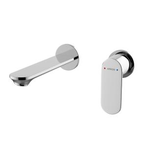 Quality Wall Mounted Basin Mixer Faucet One Handle Chrome Faucets wholesale