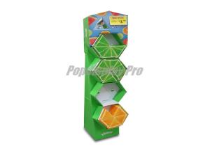 Quality Impact Kleenex Tissue Display Standee Green With 4 Hexagon Shelves wholesale