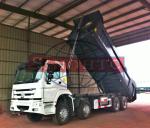 Hydraulic 50 - 60 Ton Dump Truck , HOWO 8x4 Strengthened Quad Axle Dump Truck