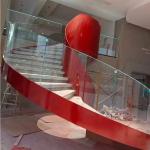 Customized Huge Flat Curved Tempered Glass For Walls Glass Balustrades