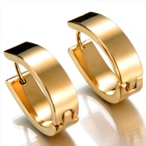 Quality Hot Sale Men Piercing Jewelry Punk Style Stainless Steel Hoop Huggie Earrings wholesale
