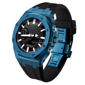 Quality Stainless Steel Watch Case And Band For Casio Ga2100 G Shock Blue 316L Steel Band Bezel wholesale