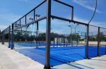 Coloured Blue Yarn Padel Tennis Court Artificial Grass 15mm