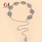 Women'S Stylish Summer Metal Belt Vacation Style Sterling Silver Belt Buckle