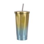 Kids Double Wall Insulation 304 Stainless Steel Travel Mug With Straw And Lids