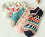 Custom logo, design cute embroidery printed cotton crew Socks