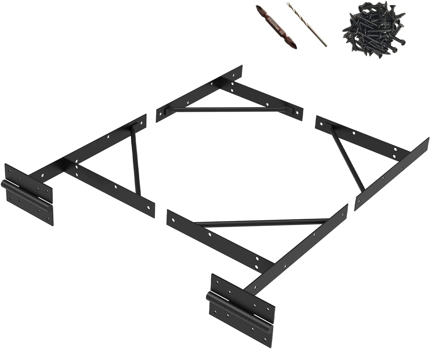 Adjustable Door Frame Kit for Wooden Doors 12.3 x 14.5 x 11.9inch Wooden Door Bracket