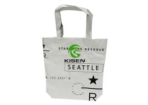 Quality Washable White Tyvek Shopping Bag Lightweight Tote Type For School Students wholesale