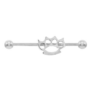 Quality Unique 14 Gauge Industrial Piercing Jewelry Stainless Steel 316 Golden Moon wholesale