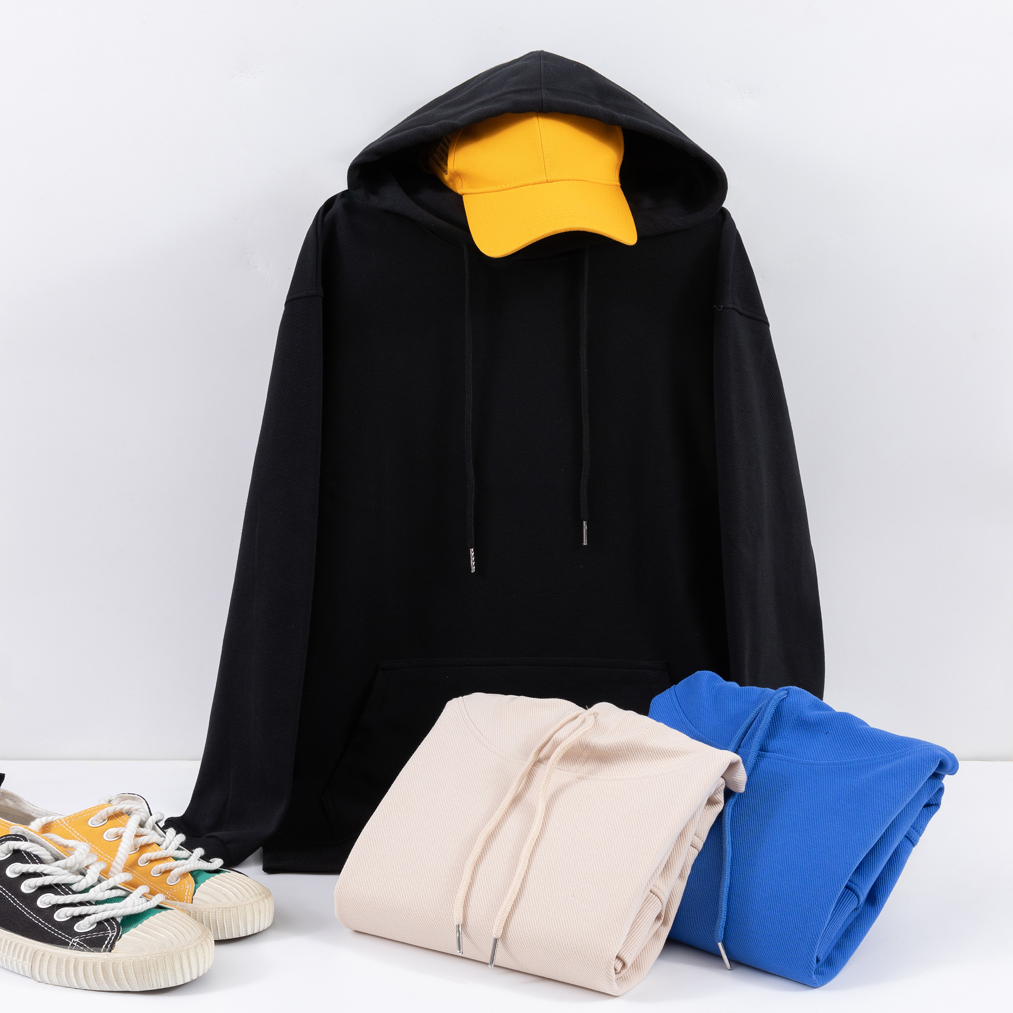 FODARLLOY Fashion Colors Grey Hoodie OEM Streetwear Essentials Oversize Unisex Pull Coat Men's Hoodies Pullover Red