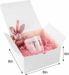 Packing Material White 12 Pack 8x8x4 Inches Square Paper Birthday Party Gift Box