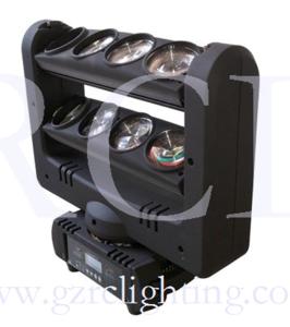 Quality Unlimited Spider Moving Head Beam Light Black Case LED Double Row 8-eyes 4-In-1 RGBW light wholesale
