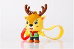 Custom Soft PVC Starbucks Bear Figure Miniature Key Ring 3D Soft PVC Pendant