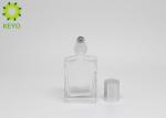 Screen Printing Square Glass Perfume Bottles , 30ml 1 OZ Glass Roller Bottles