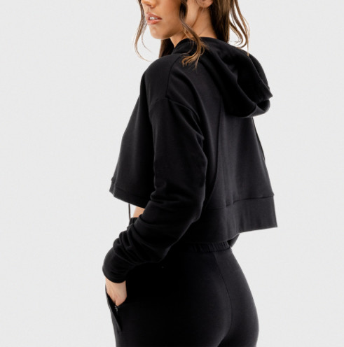 Sweater Suit Slimitness Women Crop Hoodies